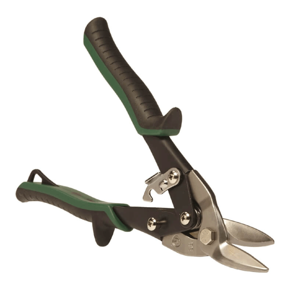 Malco AV2 Right-Cut Green-Grip Aviation Snips, Forged Steel