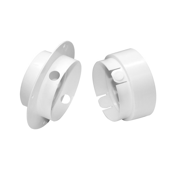 Dundas Jafine EZCNZW 4in EzConnect White Dryer Duct To Wall Connector
