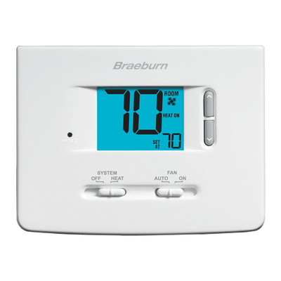 Braeburn 1025NC Non-Programmable Digital Thermostat, Heat-Only