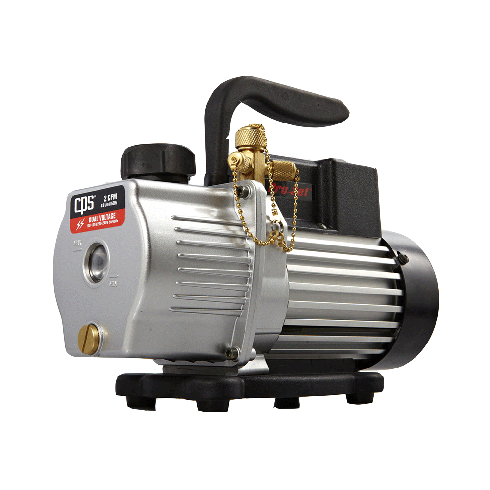 CPS VP2S Pro-Set Single-Stage Vacuum Pump, 2 CFM with 1/4HP Motor