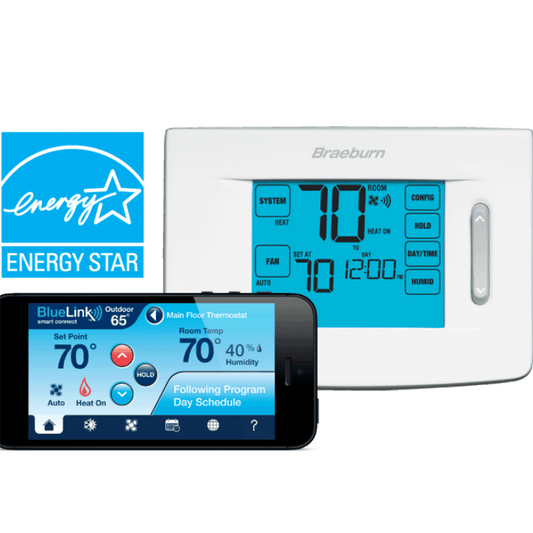 Braeburn 7320 Universal Smart Wi-Fi Thermostat, Up to 3H/2C