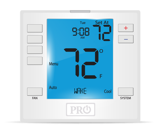 Pro1 IAQ T755S 5+1+1 Day Dual-Powered Programmable Thermostat, 3H/2C