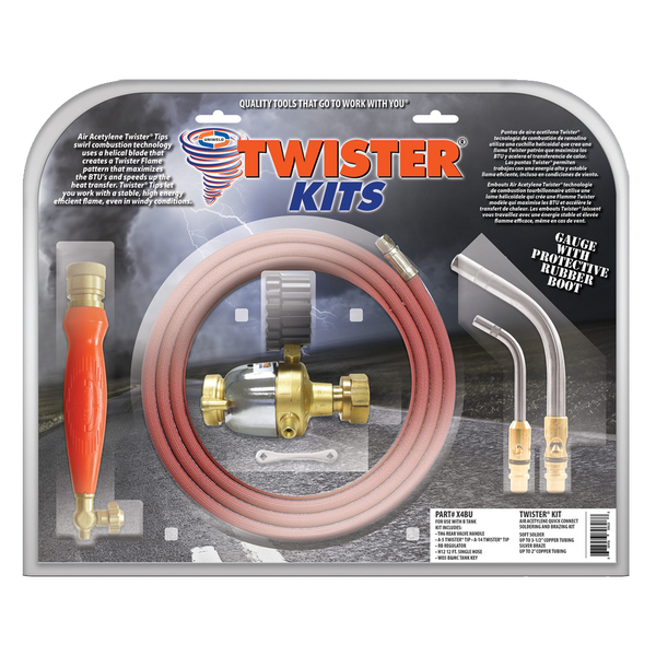 Uniweld X4BU Soldering & Brazing Twister Kit With A-5, A-14 Twister Tips