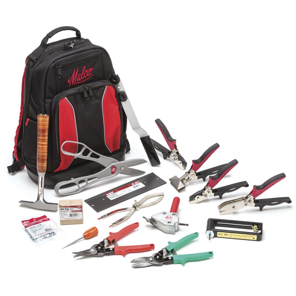 Malco STKMRBP 16-Piece HVAC Starter Tool Kit with TBP33 Tool Backpack