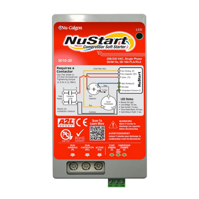 Nu-Calgon 5010-20 NuStart Soft Starter Single Phase 208-230VAC 8-16A RLA