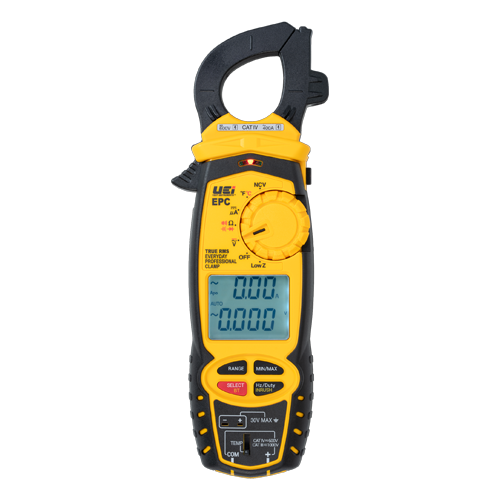 UEi EPC True RMS Wireless Clamp Meter for HVACR 400A, Temperature, Inrush, App-Connected