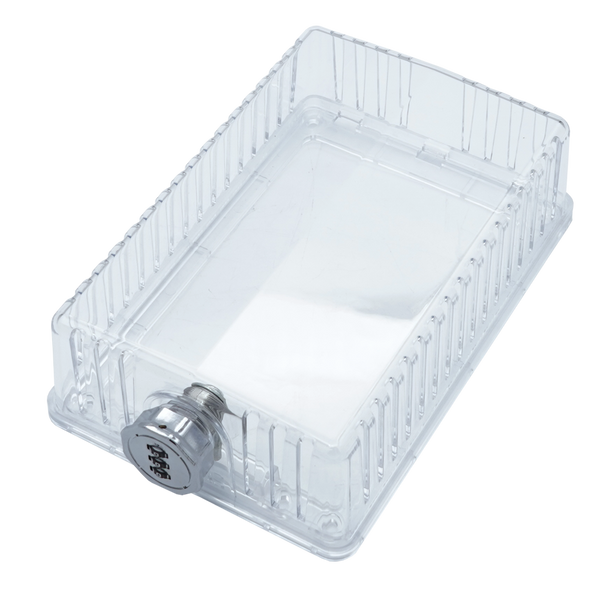 iO HVAC Controls Clear Universal Thermostat Cover Guard With Combination Lock Box, Thermostat Guard For Residential, Hotel, Business, 9" x 8.5" x 2.5"