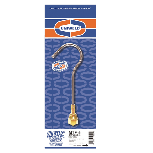 Uniweld MTF-5 CAP'N Hook MTF Five Flame Heating Tip, Braze Up To 1in OD