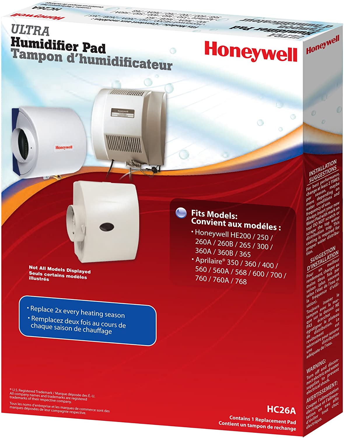 Honeywell HC26A1016 Whole House Humidifier Pad, Clay