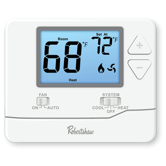 Robertshaw RS9220 Digital Programmable Wall Thermostat, 2H/2C