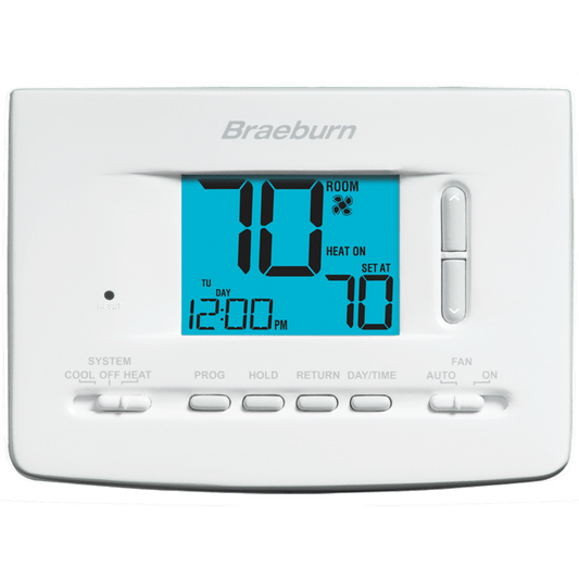 Braeburn 2020 Economy 1H/1C Programmable Thermostat, 5-2 Day