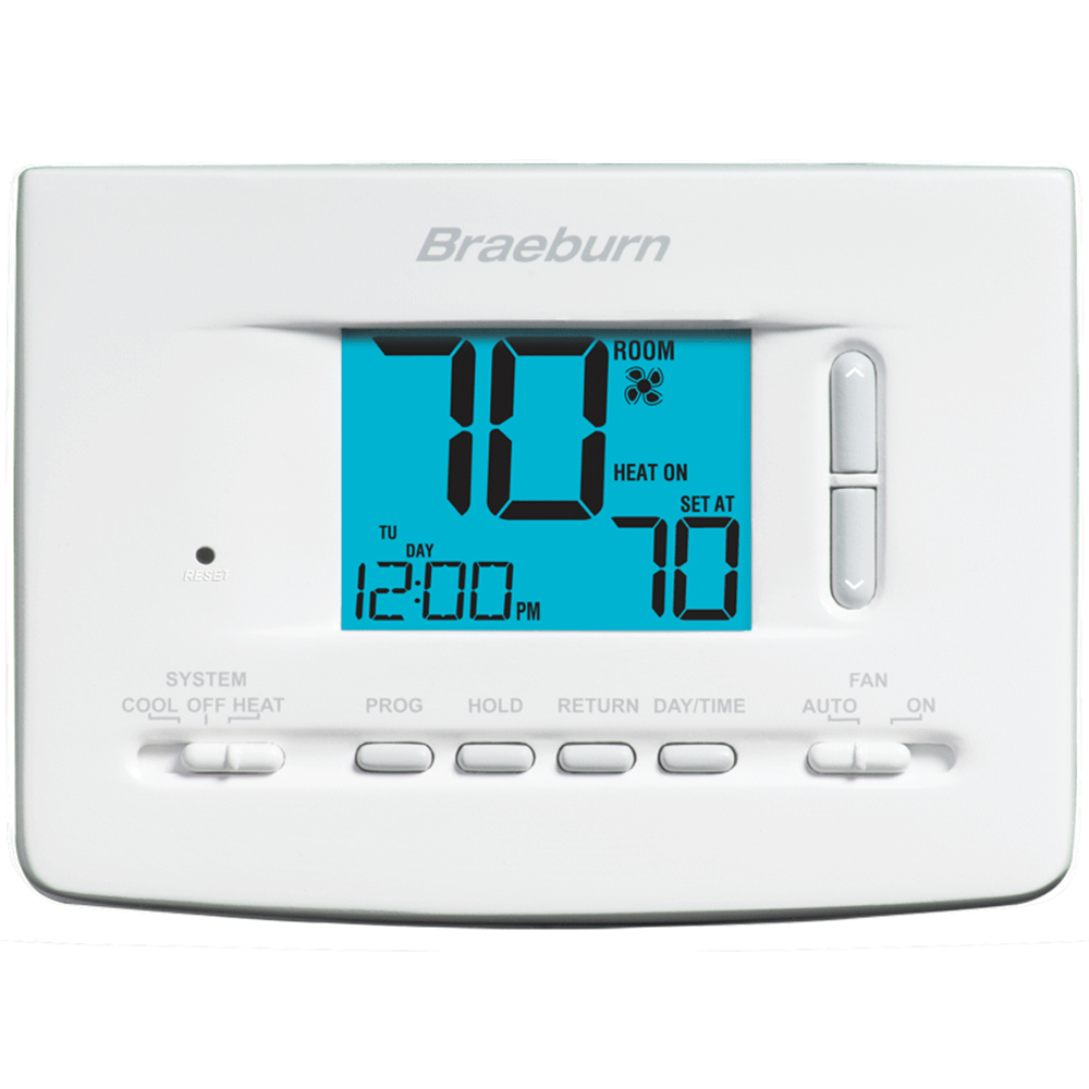 Braeburn 2020 Economy 1H/1C Programmable Thermostat, 5-2 Day