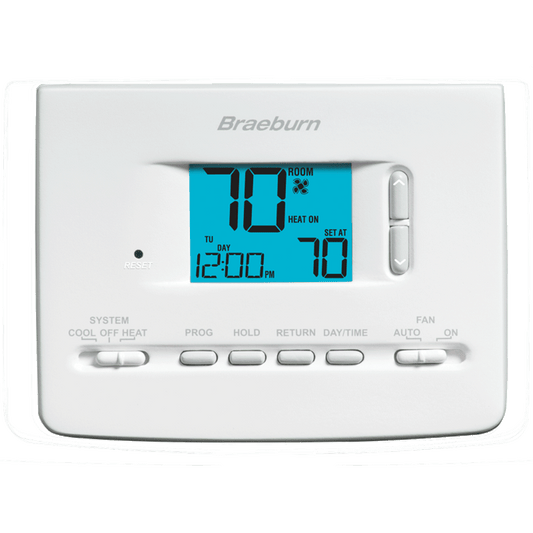 Braeburn 2020NC Programmable Thermostat without Hinged Cover, 1H/1C