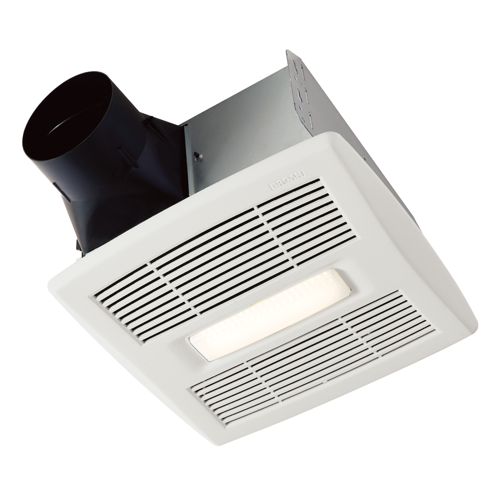 Broan AE110L Flex Series 110 CFM Ceiling Roomside Installation Bathroom Exhaust Fan With Light, Energy Star