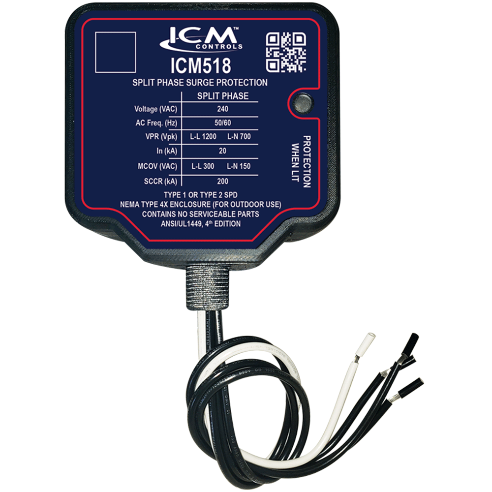 ICM Controls ICM518 Split-Phase Surge Protection Device for 240VAC