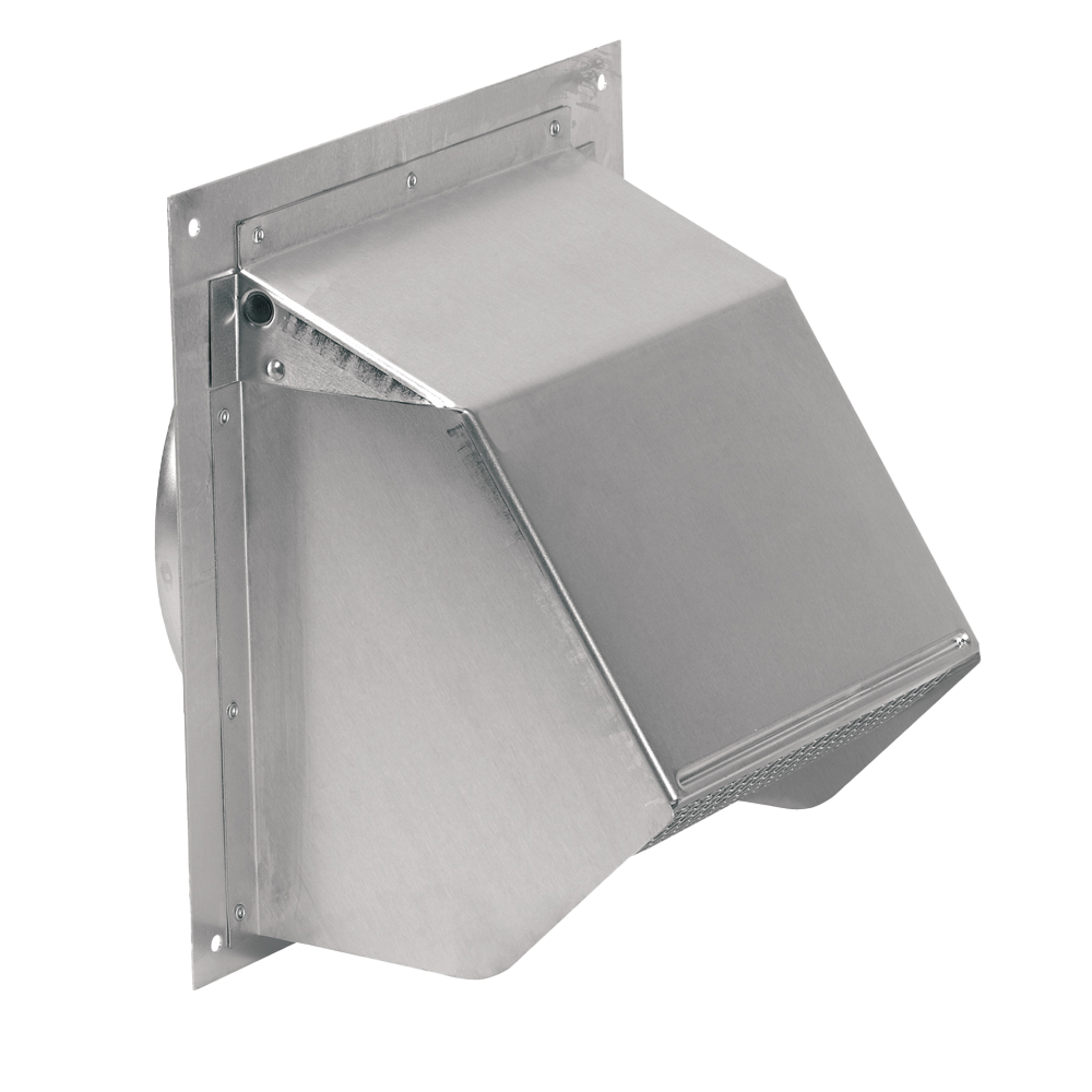 Broan-NuTone 641 Aluminum Wall Cap for 6 Round Duct with Backdraft Damper and Bird Screen