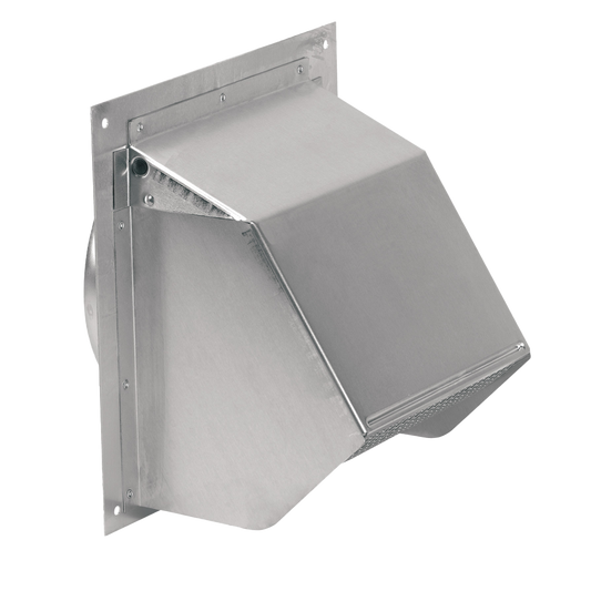 Broan-NuTone 641 Aluminum Wall Cap for 6 Round Duct with Backdraft Damper and Bird Screen