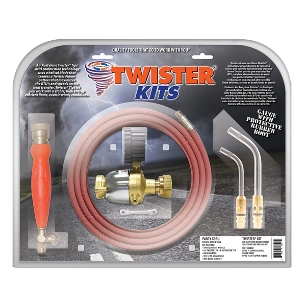 Uniweld X3BU Soldering & Brazing Twister Kit With A-3, A-11 Twister Tips