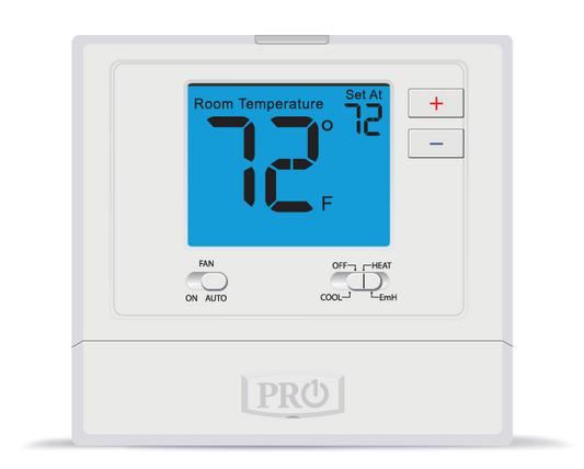 Pro1 IAQ T721 Non-Programmable 2H/1C Dual-Powered Thermostat