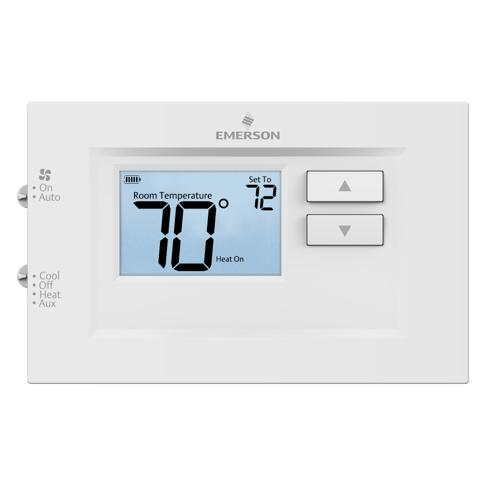 Emerson 1F75H-21NP Non-Programmable Thermostat, 2H/1C