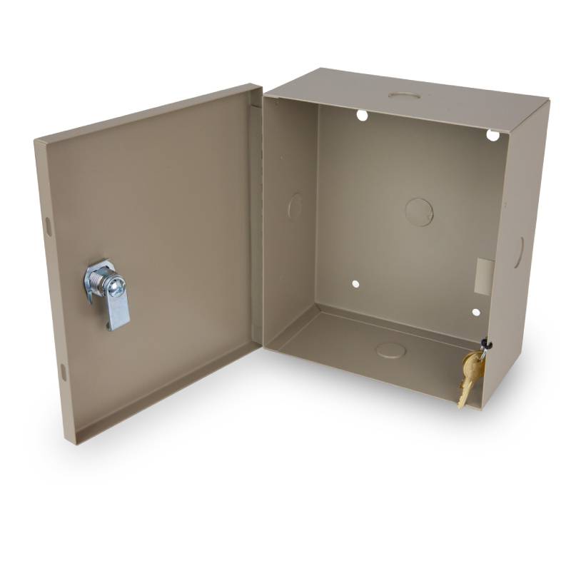 NEMA 1 Electrical Enclosure 8x7x3.5 IN Beige Mier Box w/ Key Lock