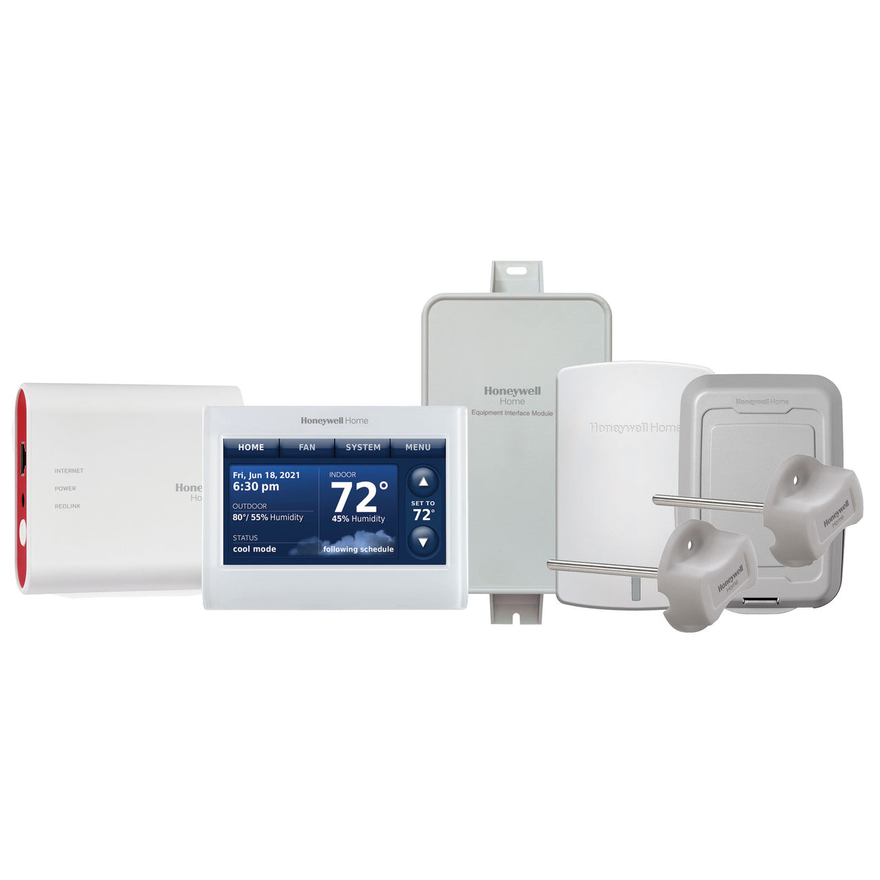 Honeywell Prestige YTHX9421R7001WW 2-Wire IAQ Kit with Thermostat, EIM, RIG, Indoor Sensor, Outdoor Sensor & two duct sensors