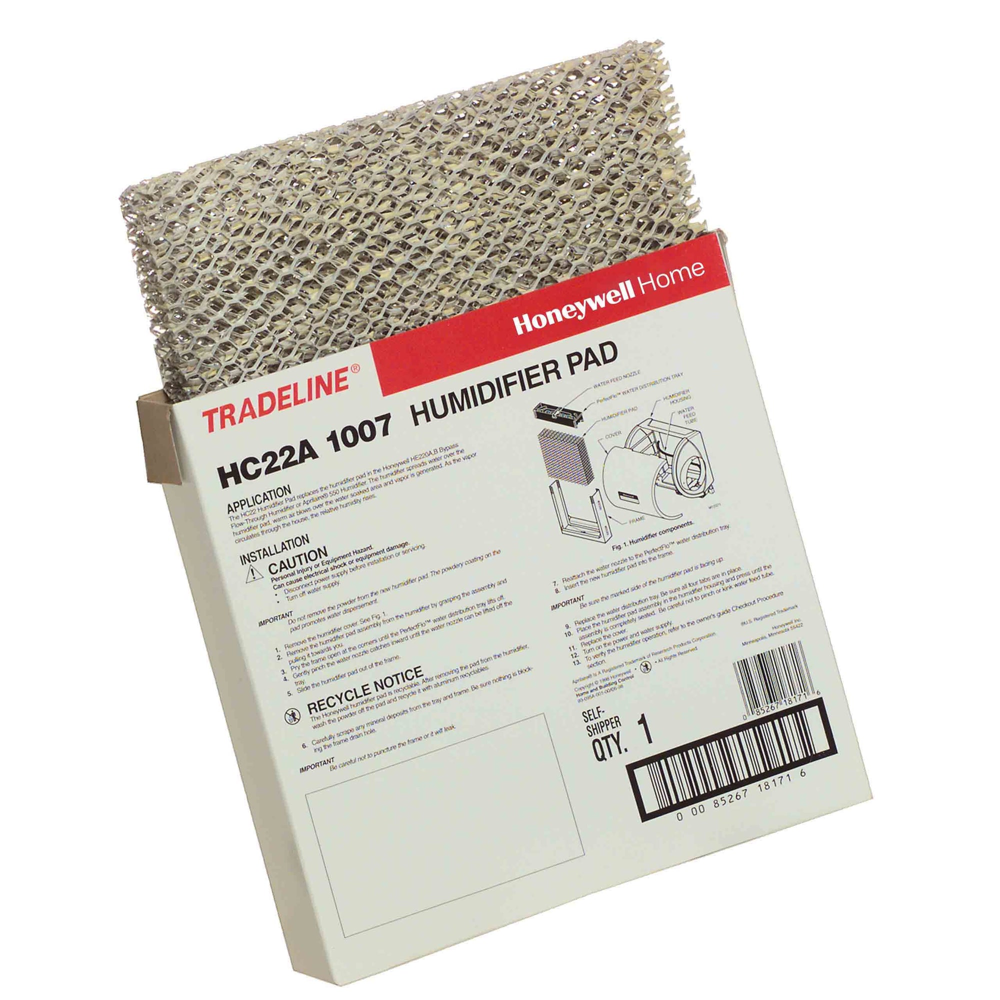 Honeywell HC22A1015 Whole House Humidifier Pad for HE220, HE240, Clay