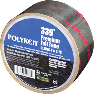 Polyken 339 (63mm X 55M) Cold Weather Premium Foil Tape, High-Performance Acrylic(1087636)