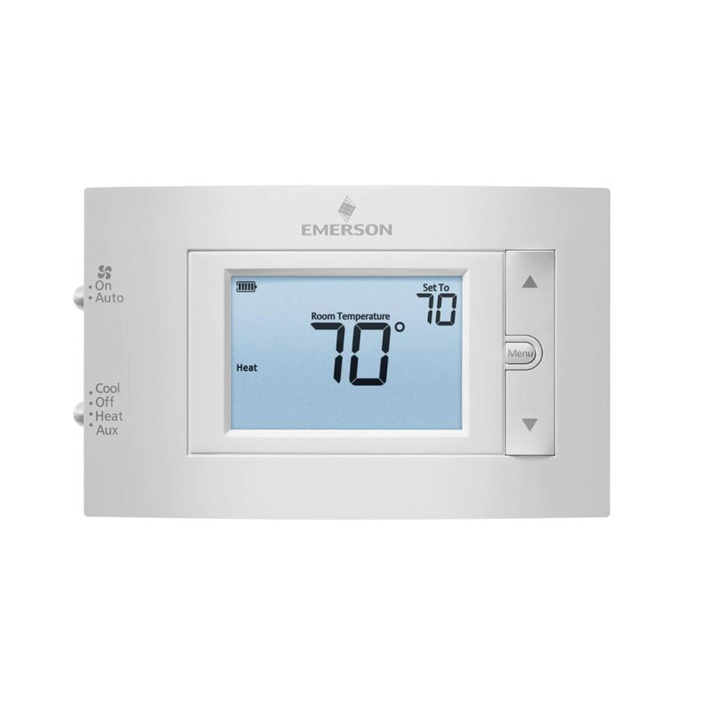 White-Rodgers 1F83H-21NP Heat Pump Non-Programmable Thermostat, 2H/1C