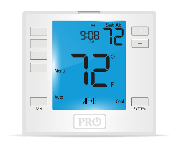 Pro1 IAQ T755S 5+1+1 Day Dual-Powered Programmable Thermostat, 3H/2C