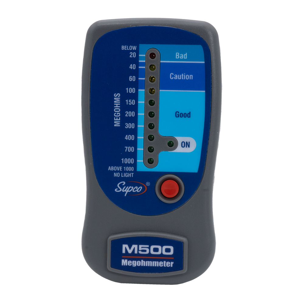 Supco M500 LED Megohmmeter for Insulation Testing, Hand Held