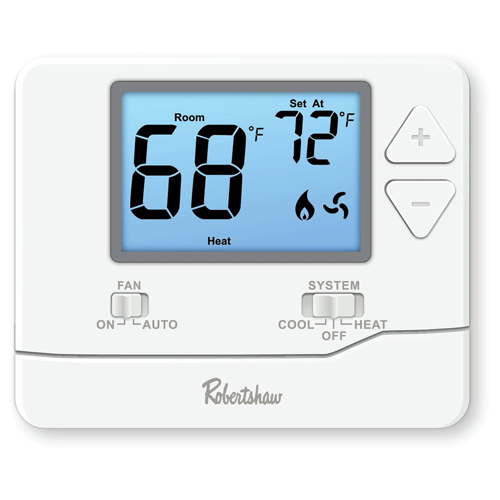 Robertshaw RS9220 Digital Programmable Wall Thermostat, 2H/2C