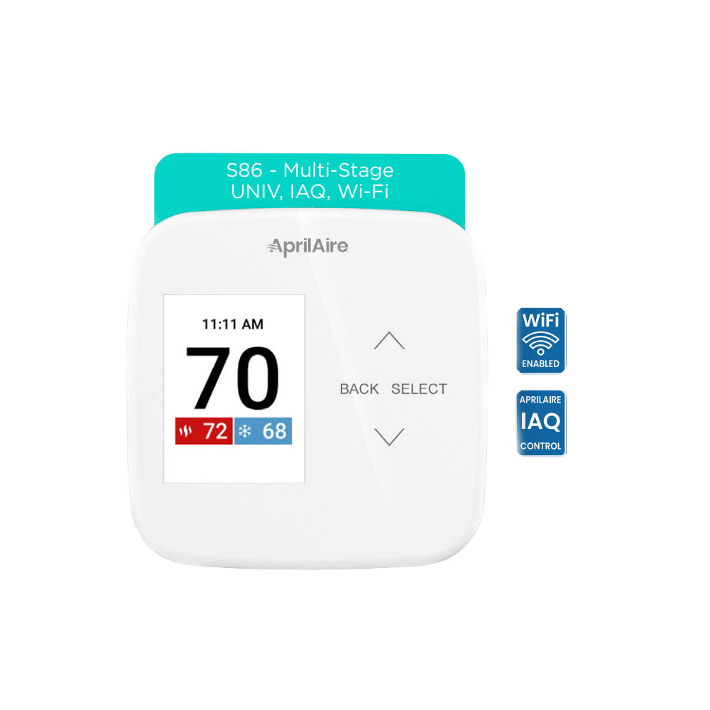 Aprilaire S86WMUPR Multi-Stage Wi-Fi Thermostat with IAQ Relay